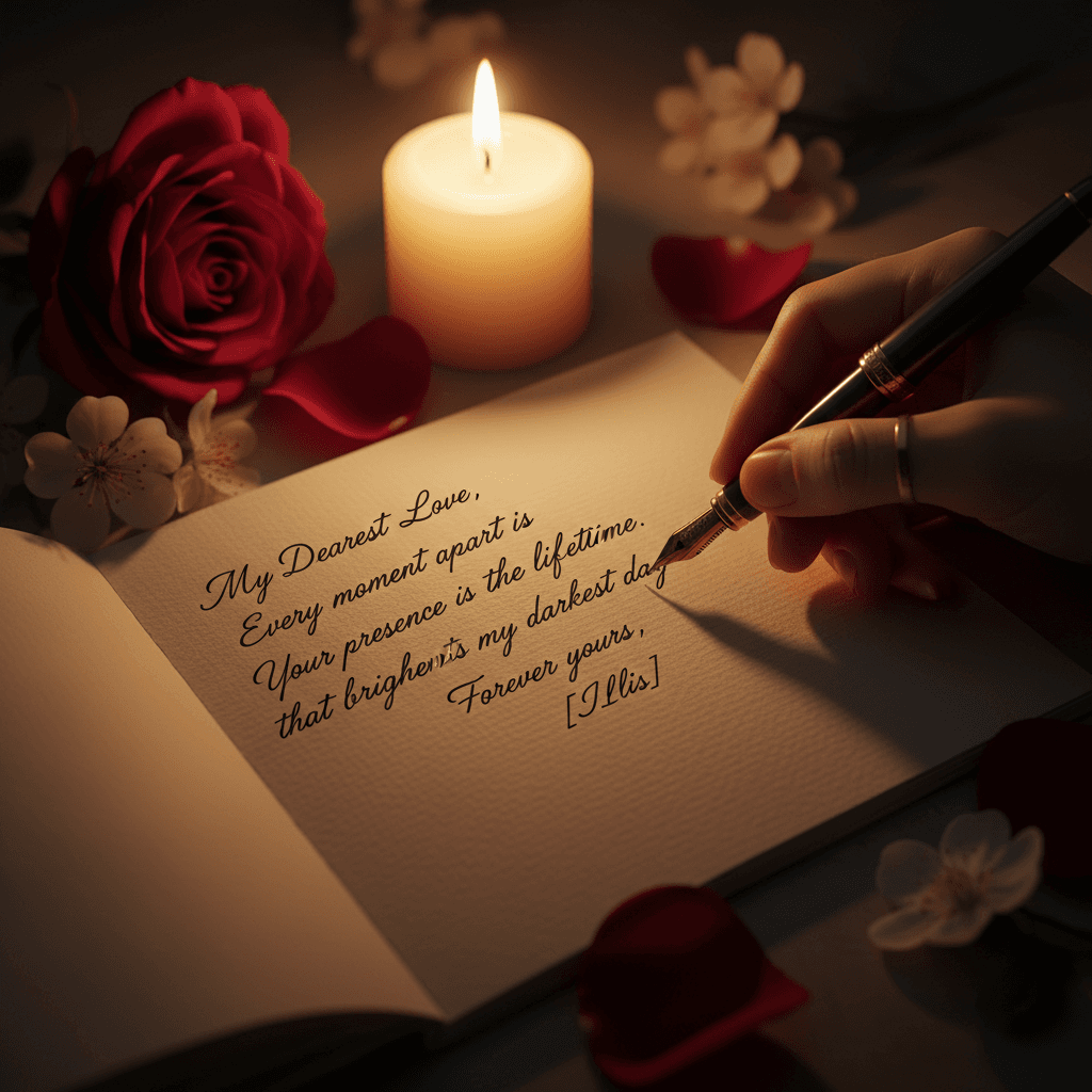 Handwritten worship song lyrics